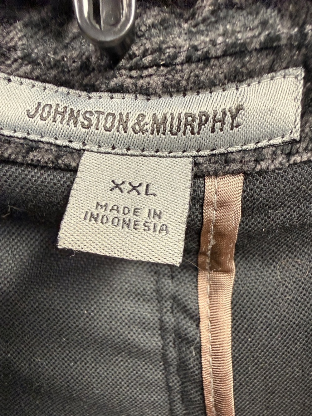 Johnston & Murphy Charcoal Black Check Velvet Sport Coat - Picture 2 of 9